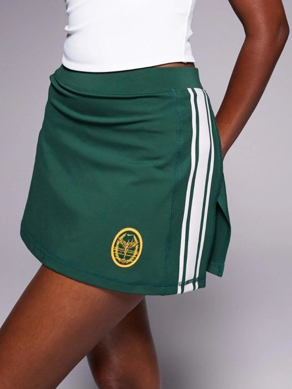 Nike Pro Women's Fall Club Court High Waisted Skort Green IH7748-323, Size Large
